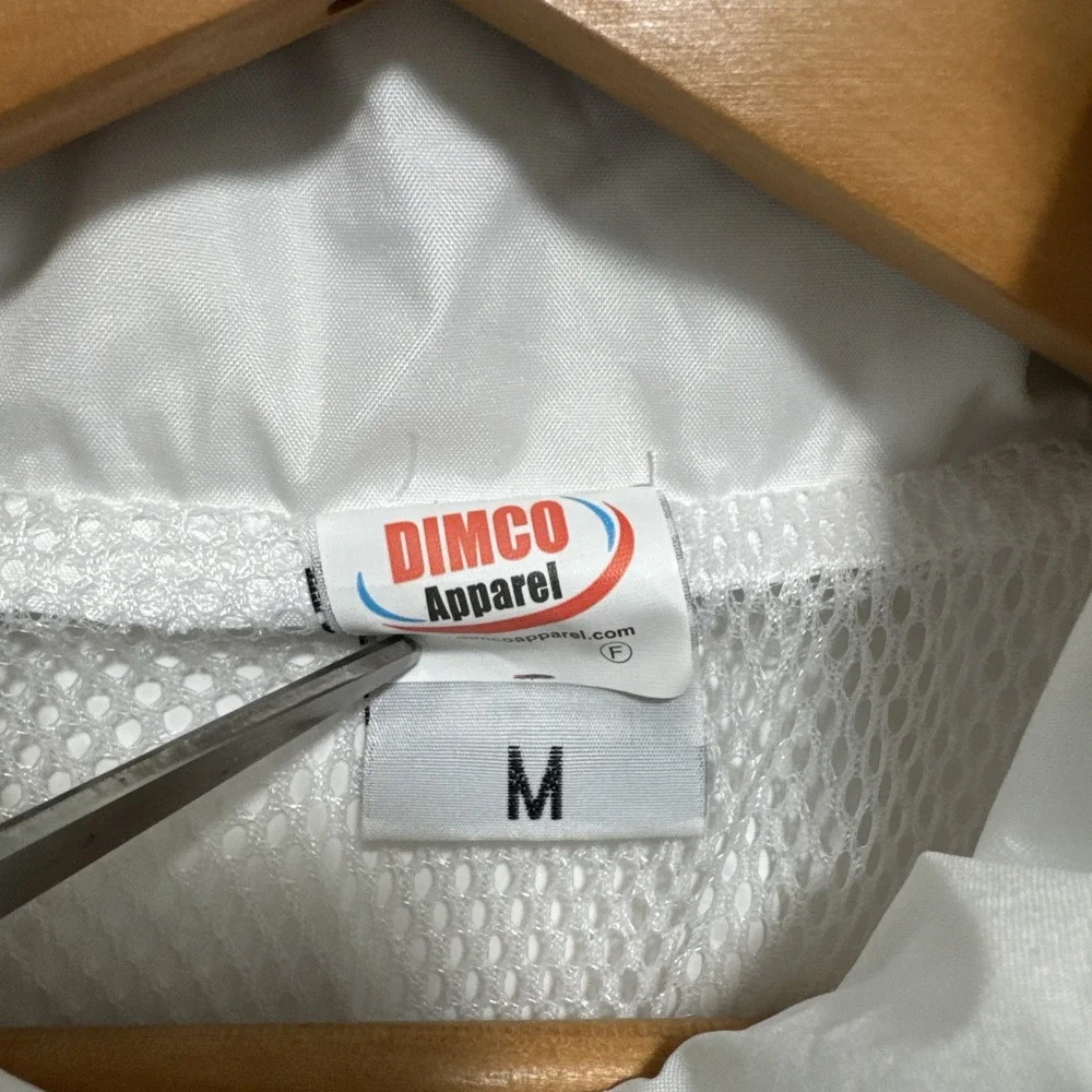 VTG‎ Dimco Mackinac Island Michigan Hoodie Windbreaker Full Zip Mens M White